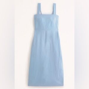 ABERCROMBIE & FITCH Premium Linen High-Slit Midi Dress